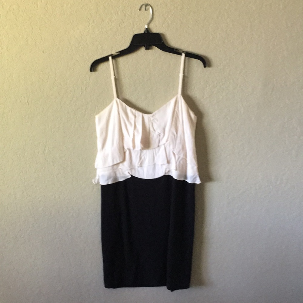 BCBGMaxazria Draped Cami/Pencil Georgette Dress